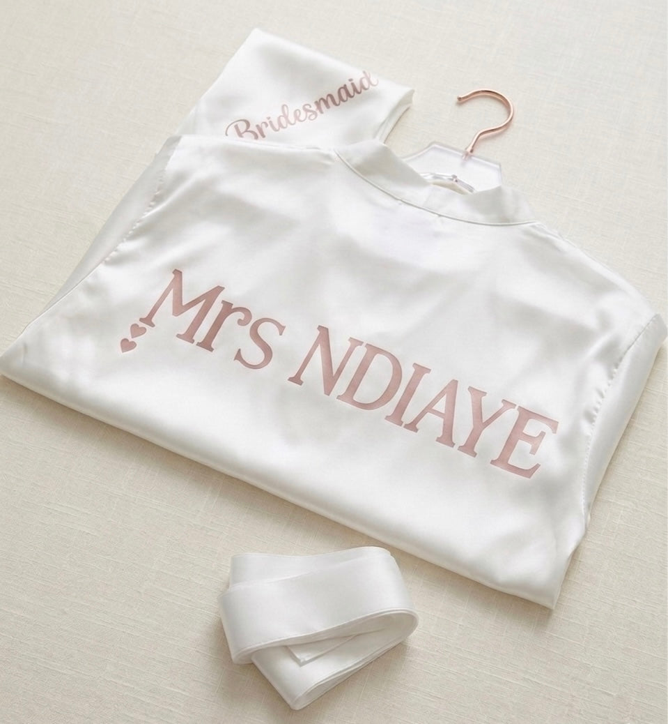 Peignoir Satin Personnalisé